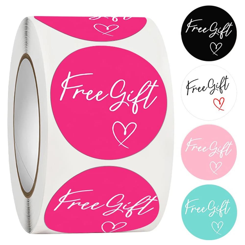 100-500pcs Free Gift Letters Labels Sticker Stationary Supplies Pink Thank You Sticker For Small Business Package Card 1 Inch - LIVE | DealPlug Jamaica